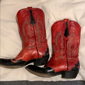 Authentic Larry Mahan Genuine Leather Cowboy Boots